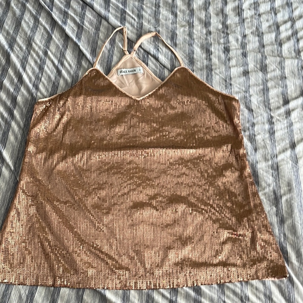 Rose gold-ish sparkle blouse